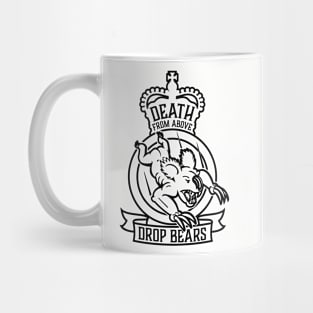 Drop Bears B&W Version Mug